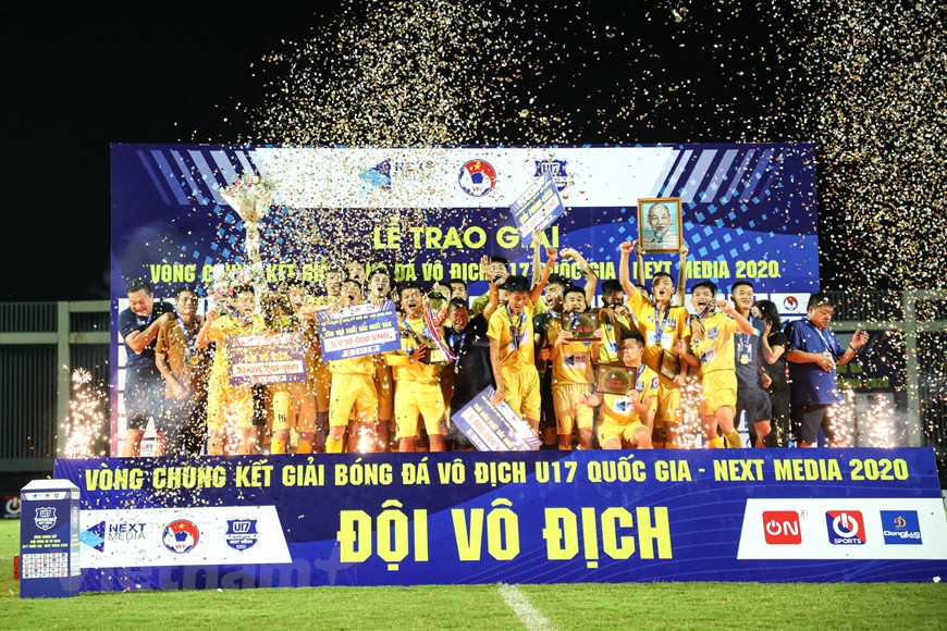 Sông Lam Nghệ An giành chức vô địch tại giải bóng đá Vô địch U17 QG – Next Media 2020