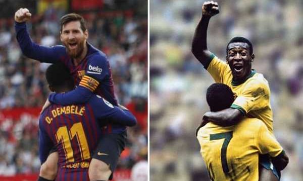 “Vua bóng đá” Pele gửi thư khen tặng Messi vì phá được kỷ lục của mình