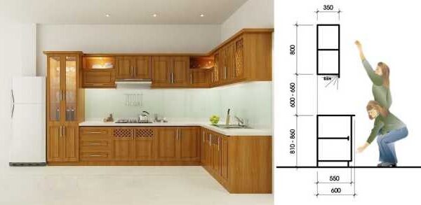Cách tính kích thước tủ bếp tiêu chuẩn mới nhất năm 2022