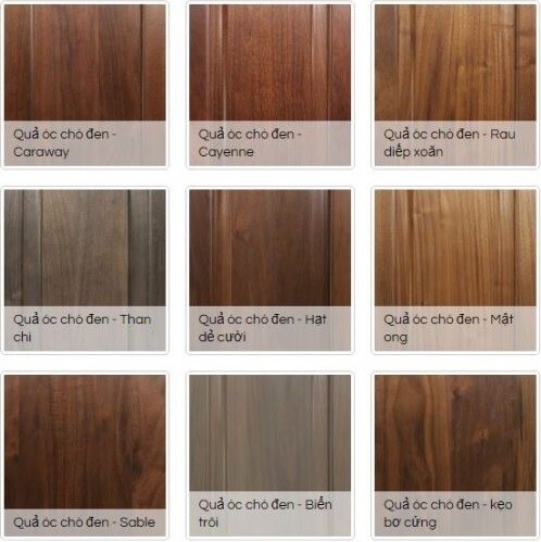 Vân gỗ óc chó có màu sắc bắt mắt