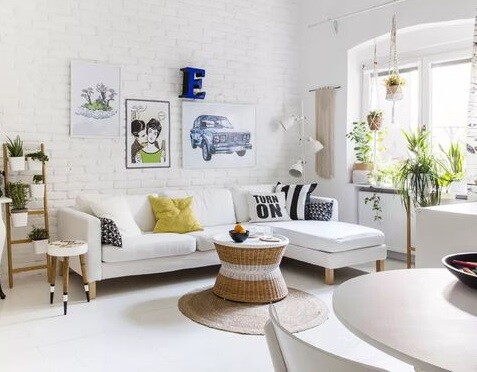 Trang trí phòng khách nhỏ với Sofa chữ L